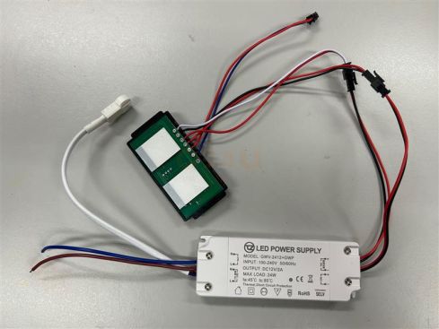 12v 2A 24 watt LED driver dual touch sensor - schakelaar – 100-230 volt output