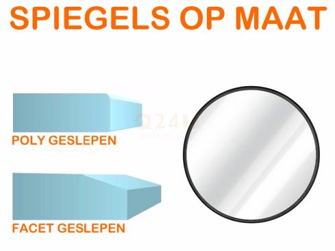 Spiegel op maat 4 mm rond (Poly geslepen)
