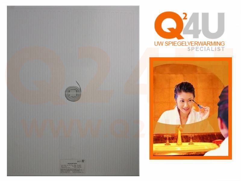 Badkamer spiegelverwarming Rond 820 x 1000 mm, 82 x 100 cm 230 volt -