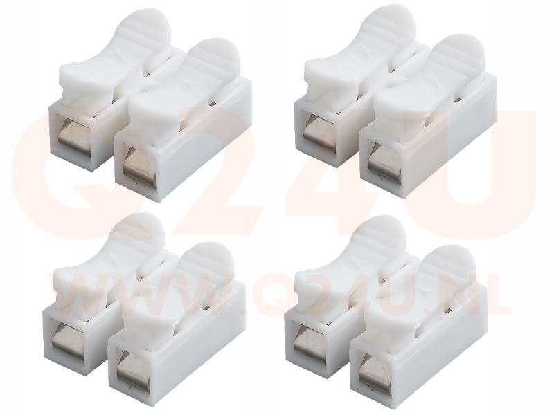 Quick-connect Terminal CH-2, 230 volt - zonder schroeven, 4 stuks -