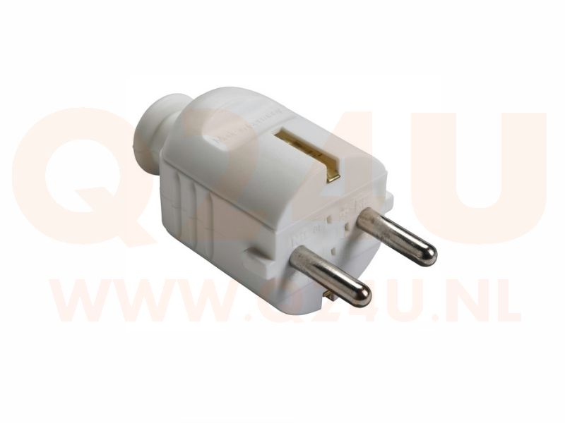 Stekker geaard wit -