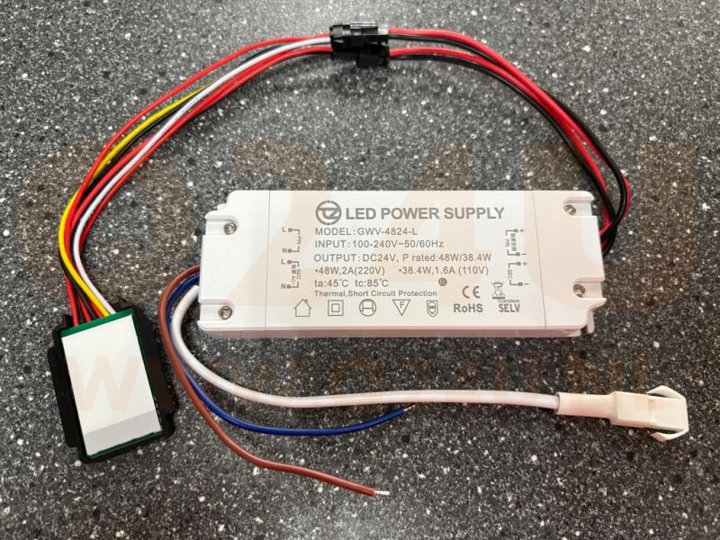 24v 4A 48 watt LED driver touch sensor - schakelaar - 230 volt output - Model: GWV-4824-L