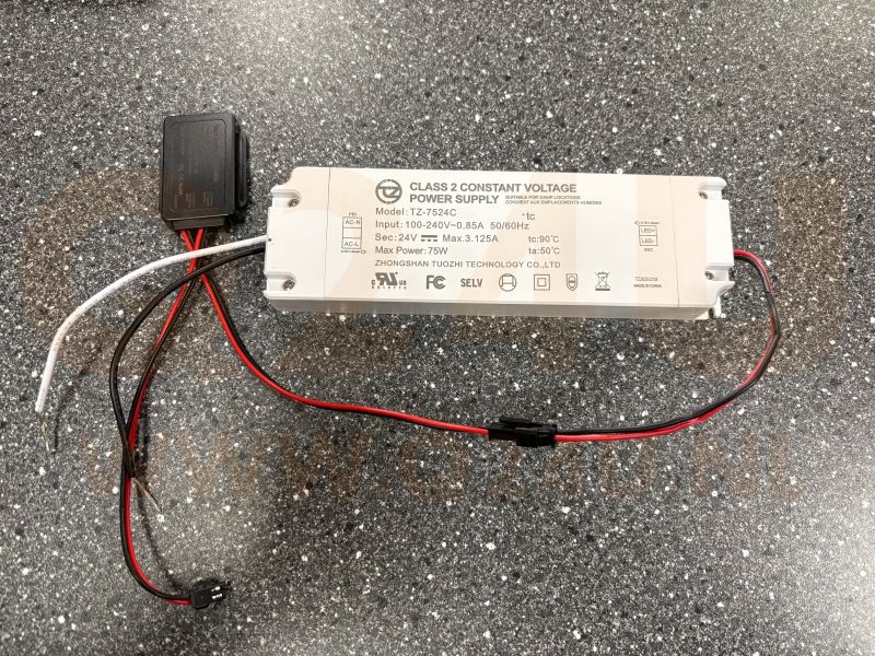 Q24U 24V 75W LED Driver met Touch Dimmer – Q24U TZ-7524C – Spiegelverlichting