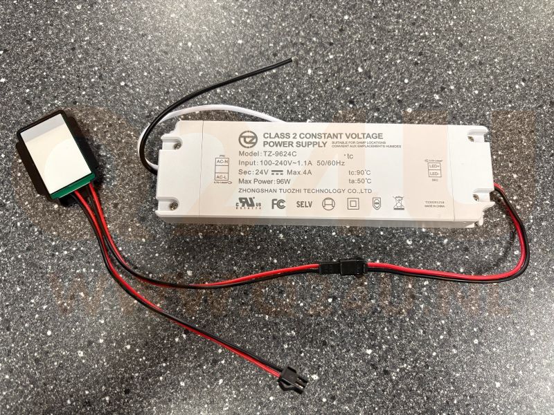 Q24U 24V 90W LED Driver met Touch Dimmer – Q24U TZ-9624C – Spiegelverlichting