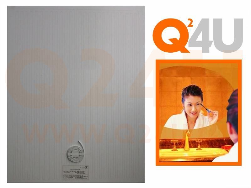 Badkamer spiegelverwarming Rechthoek 400 x 500 12 volt -